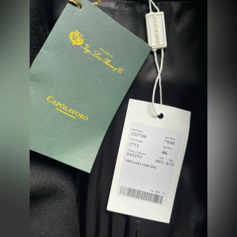 LORO PIANA CAPOLAVORO 100% virgin wool COAT JACKET Italy - Picture 5 of 10